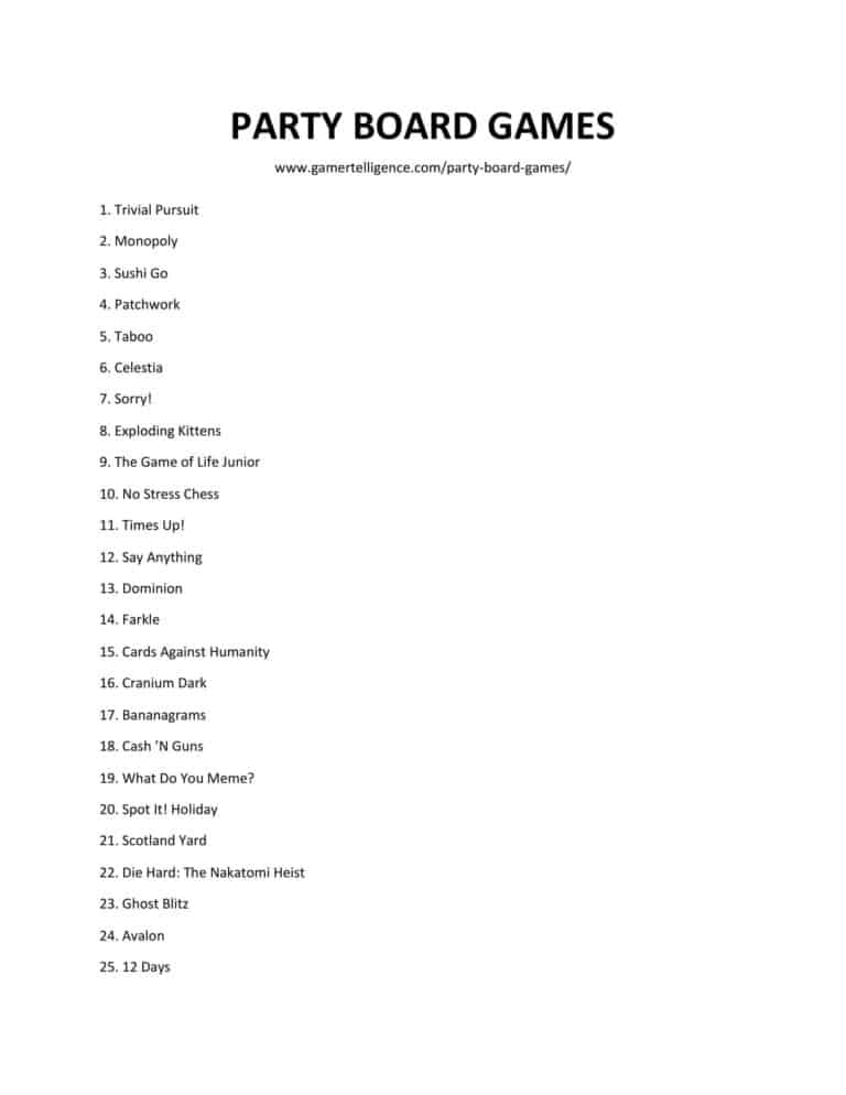 22 Party Board Games - Have A More Lively And Exciting Party Now!