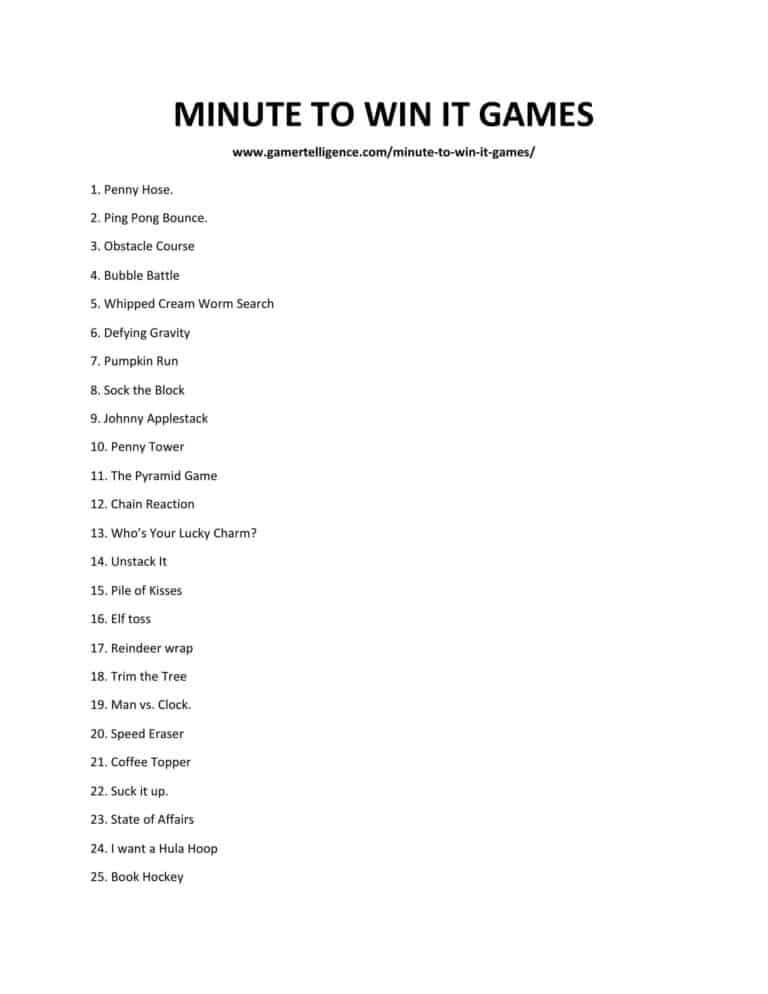 21 Challenging Minute To Win It Games People Will Love