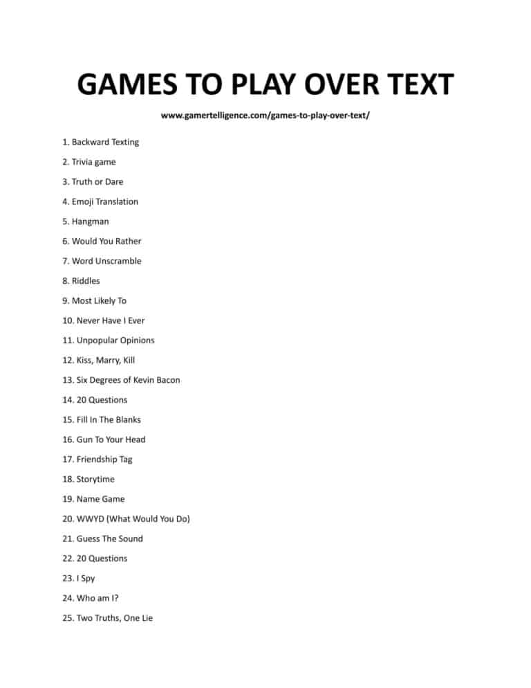 games to play on text with your friends